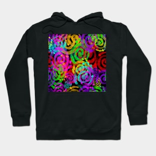 Watercolor splatter effect, neon colors Hoodie